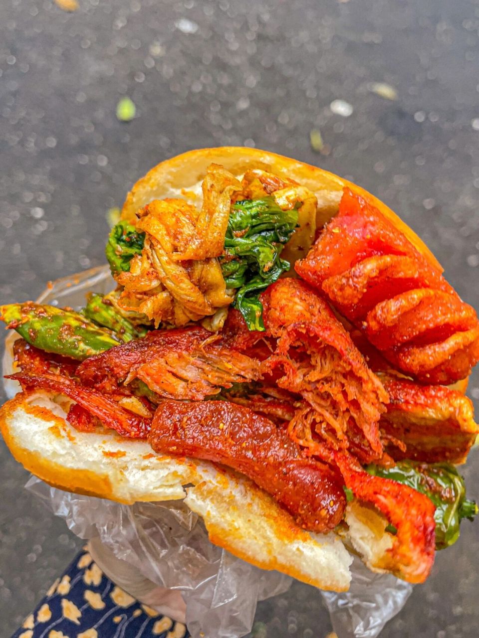 在惠州街头发现炸串夹馍6015炸串拌饼01香绝了 97爆全网的