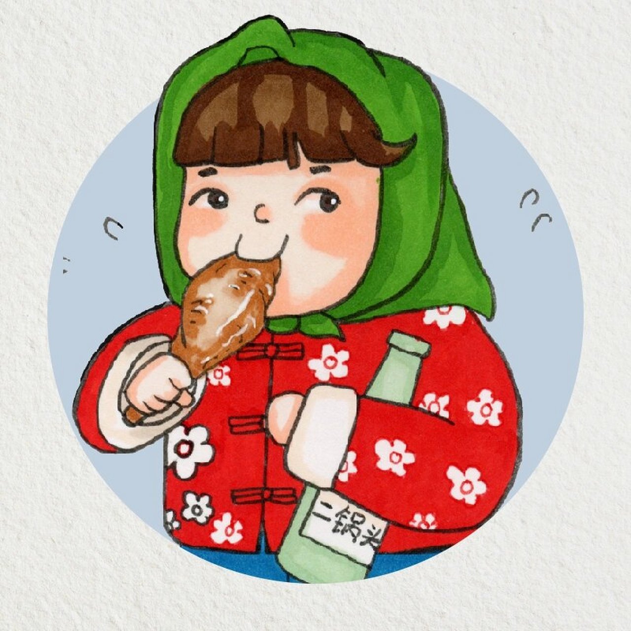 翠花新年吃货头像来啦! 小吃货们!可以自取保存用作头像哈!