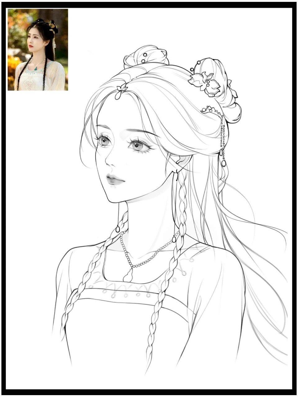 插画分享|古装人物画法🔥 罗云熙|白鹿|陈都灵|邓为 来选出你的pick