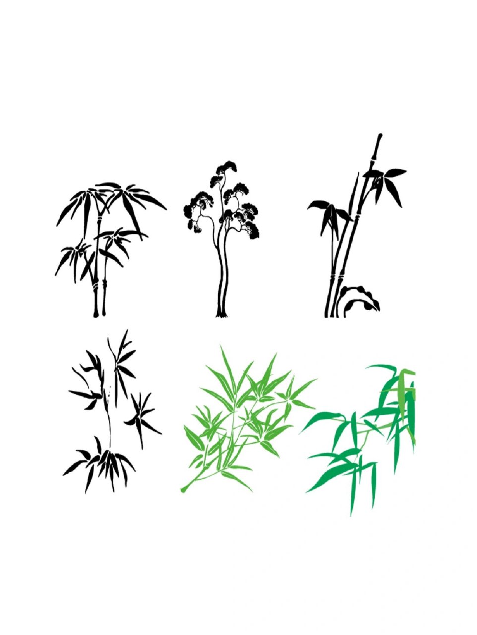 96春天竹子竹叶免扣素材99 96冬天过后,就是蓬勃的春日,冬天都