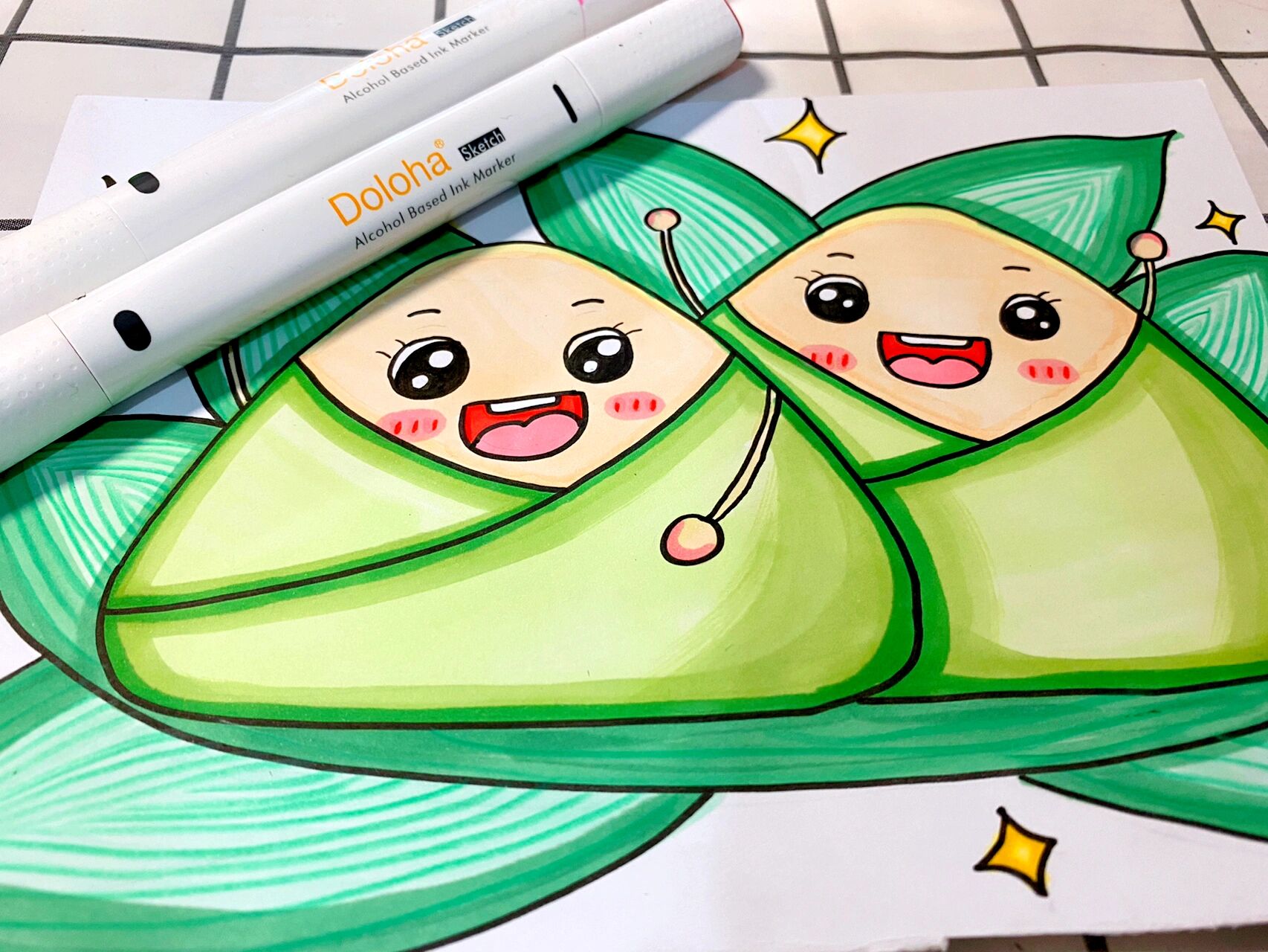 00儿童画|《粽子