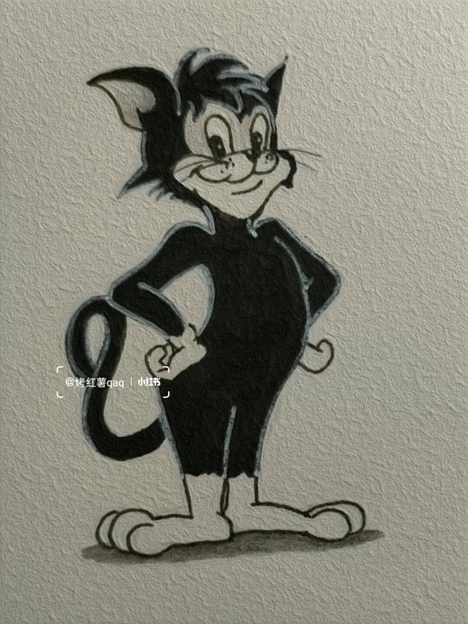 教你画黑猫布奇! #简笔画教程# #简笔画# #猫和老鼠# 已更新[害羞]