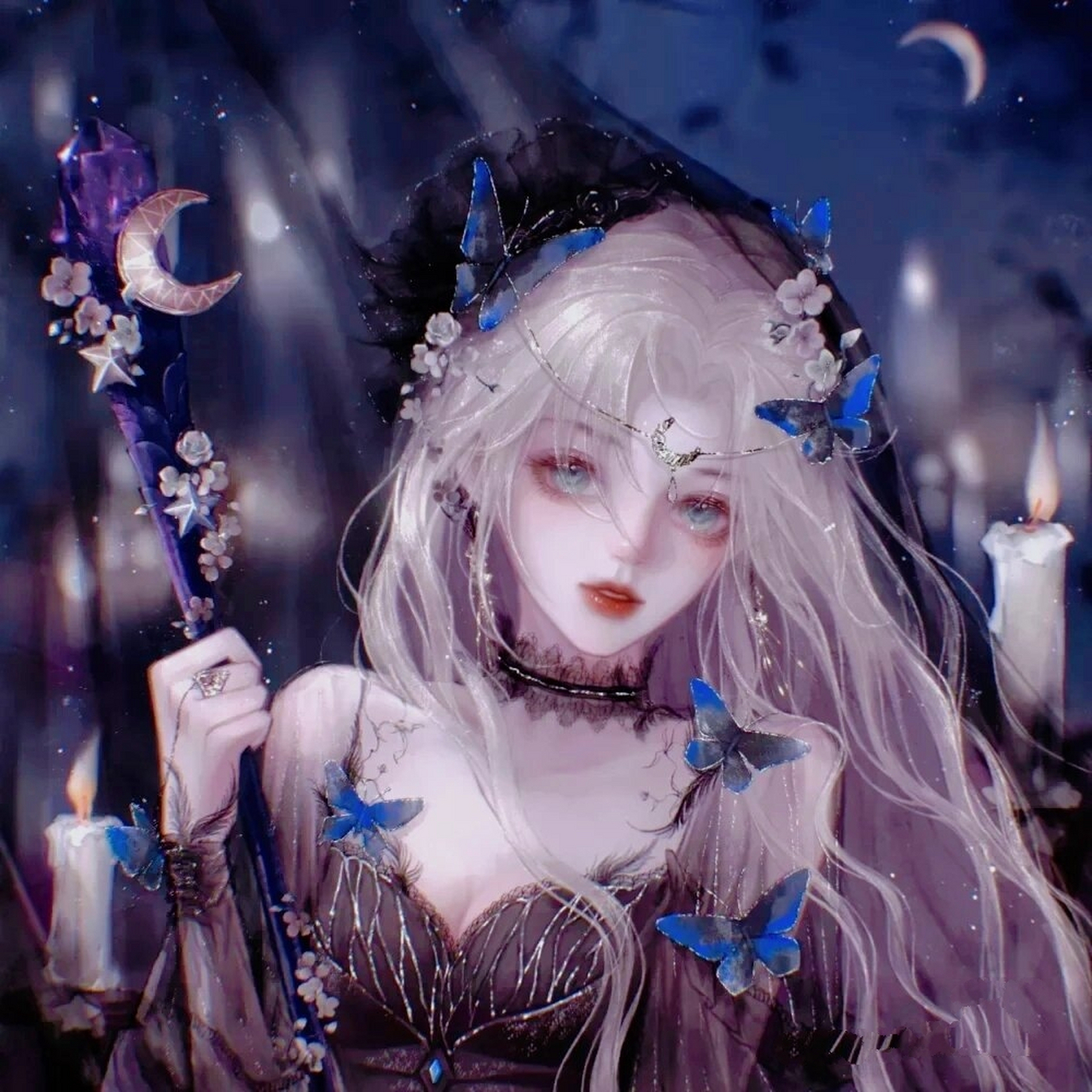 黑暗系高冷御姐头像   非原创,可抱图