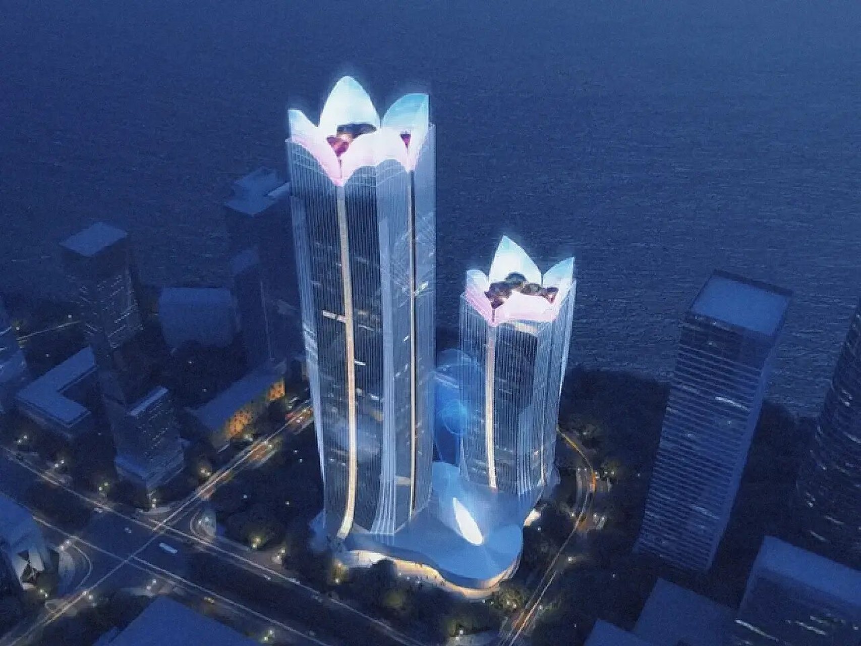 广州地标性双塔| 智荟塔 99近日,总投资约21亿元的广州中新科技文化