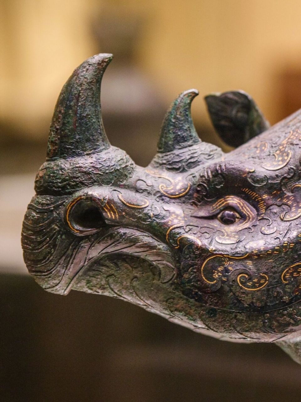 有野生犀牛但有最美的犀尊 这是国家博物馆收藏的错金银云纹青铜犀尊