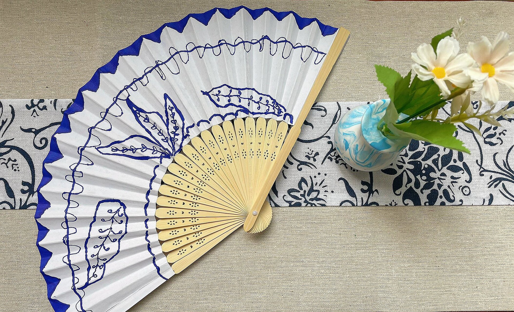 幼儿园环创/青花瓷 /纸扇/中国风 青花瓷元素,中国风环创今天又带小