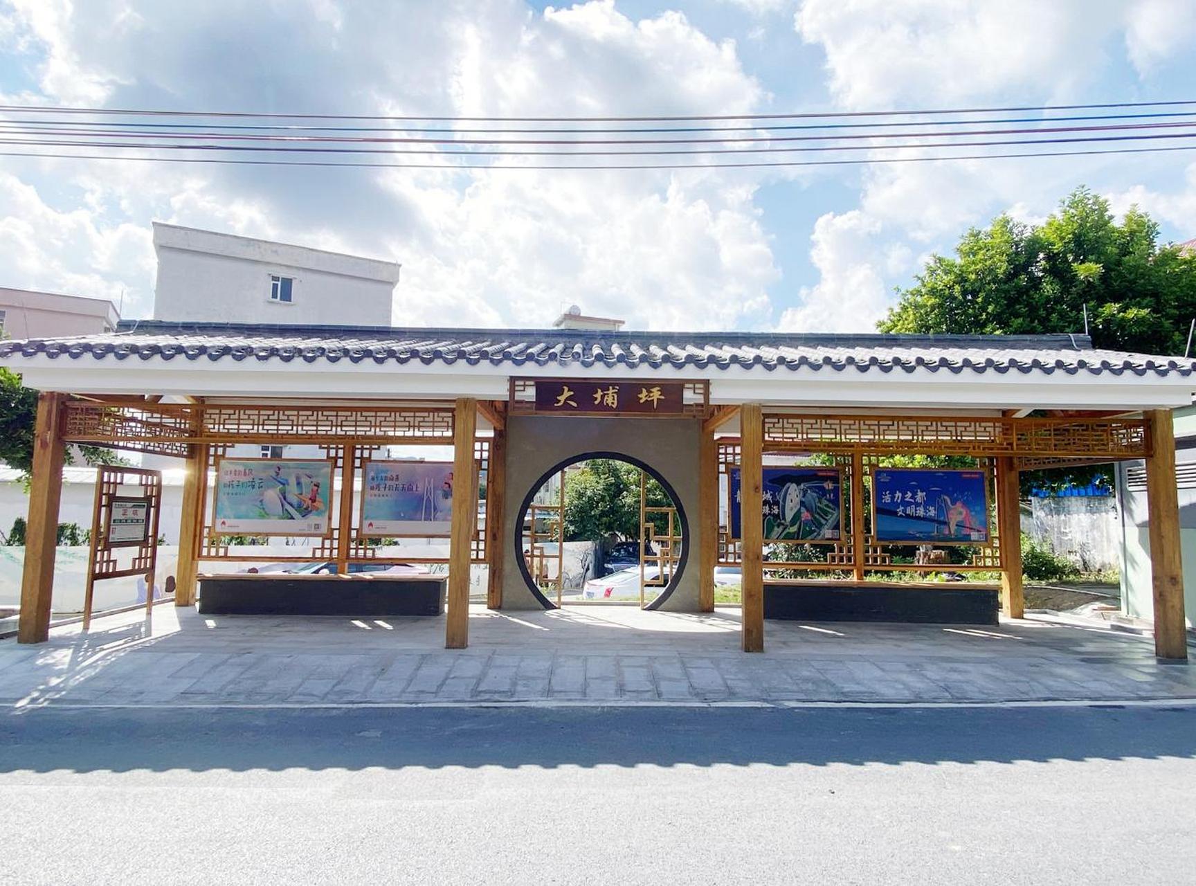 乡村振兴仿古候车亭.