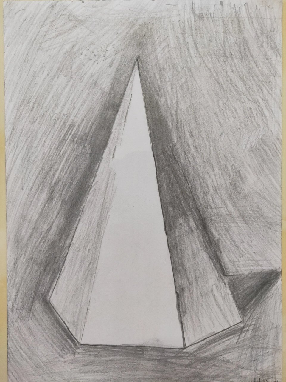 素描三角 第一次画