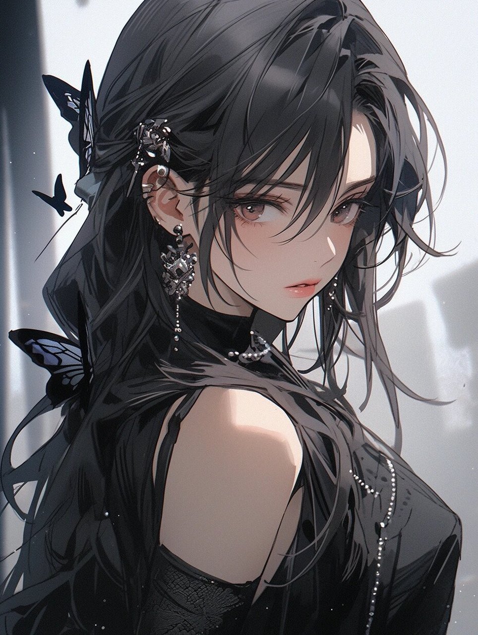 哥特式暗黑系女生头像