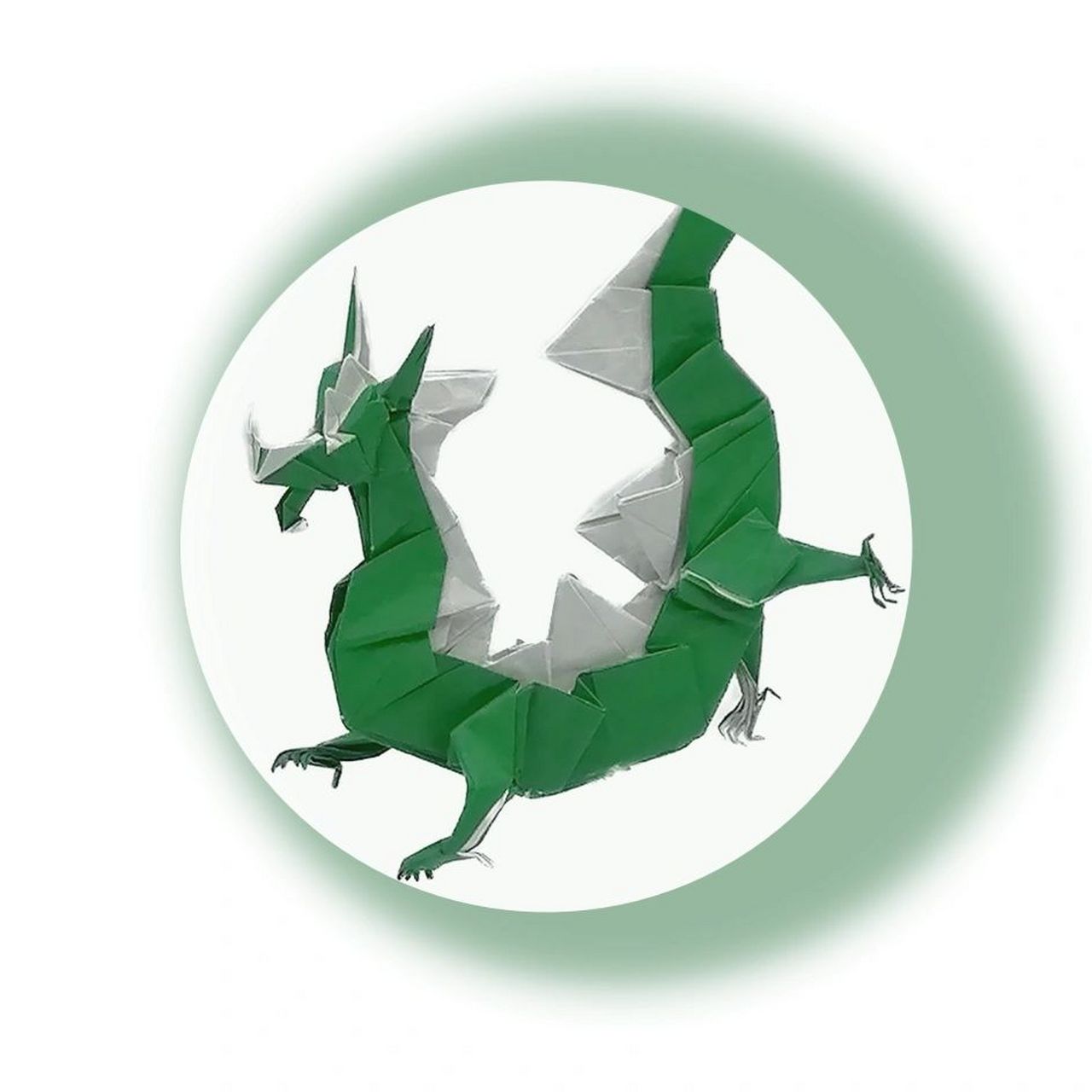 折纸四象-青龙 青龙代表木和东 由一张60cm×60cm的双色纸折成