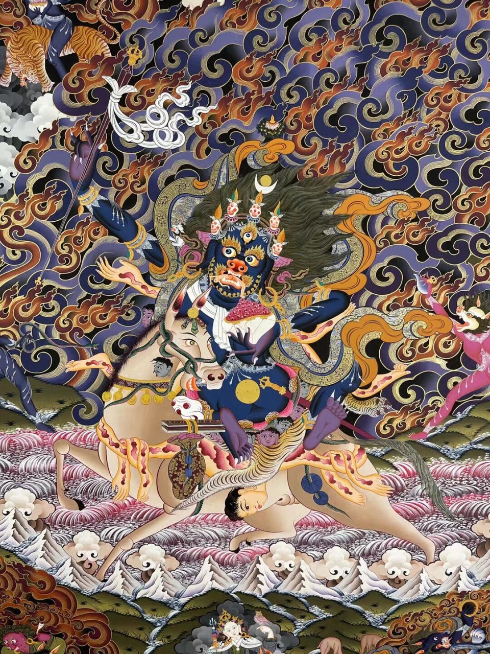 今日供养·《吉祥天母》 吉祥天母是藏传佛教中女性护法神中最殊胜的