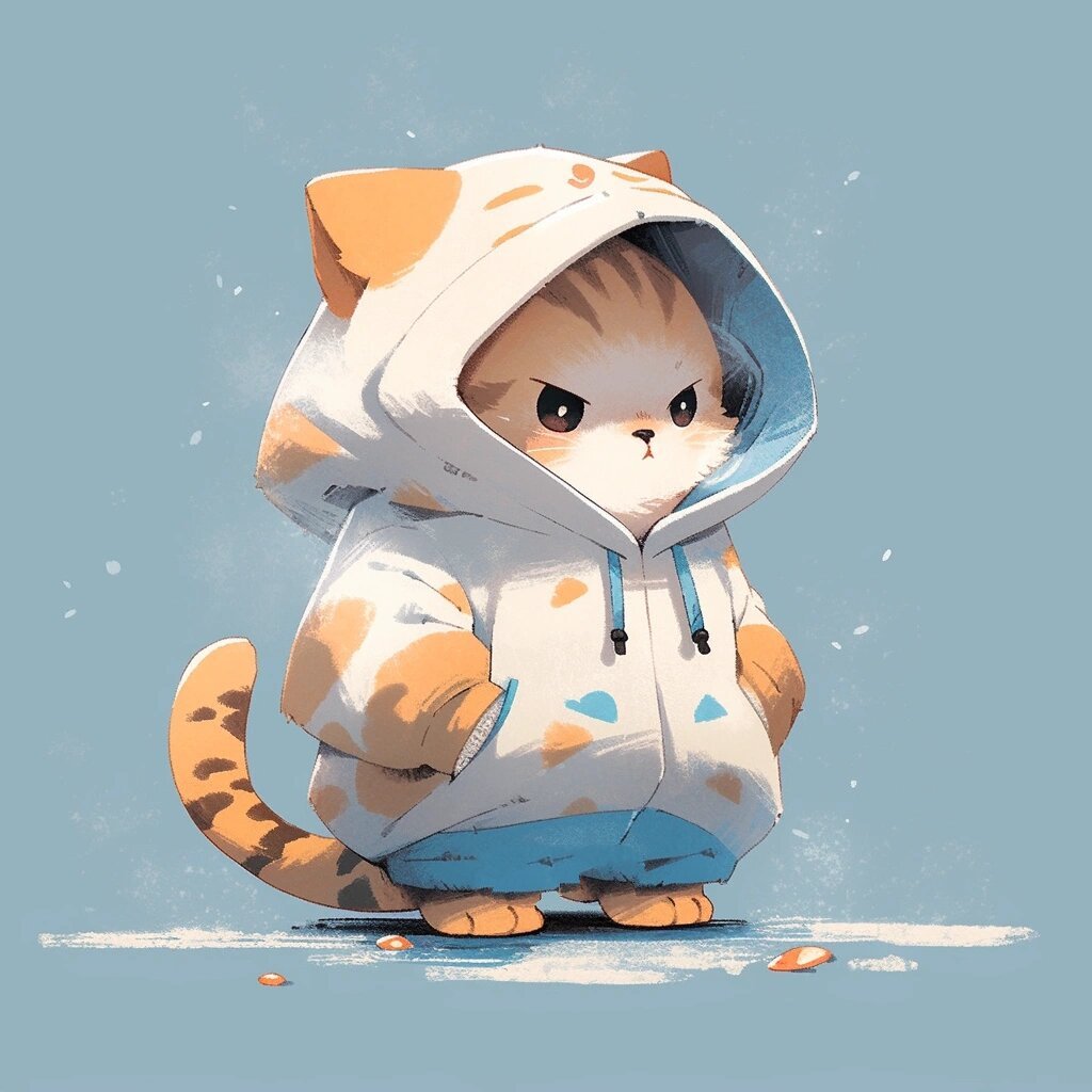 奶凶奶凶的睡衣小猫咪精选头像