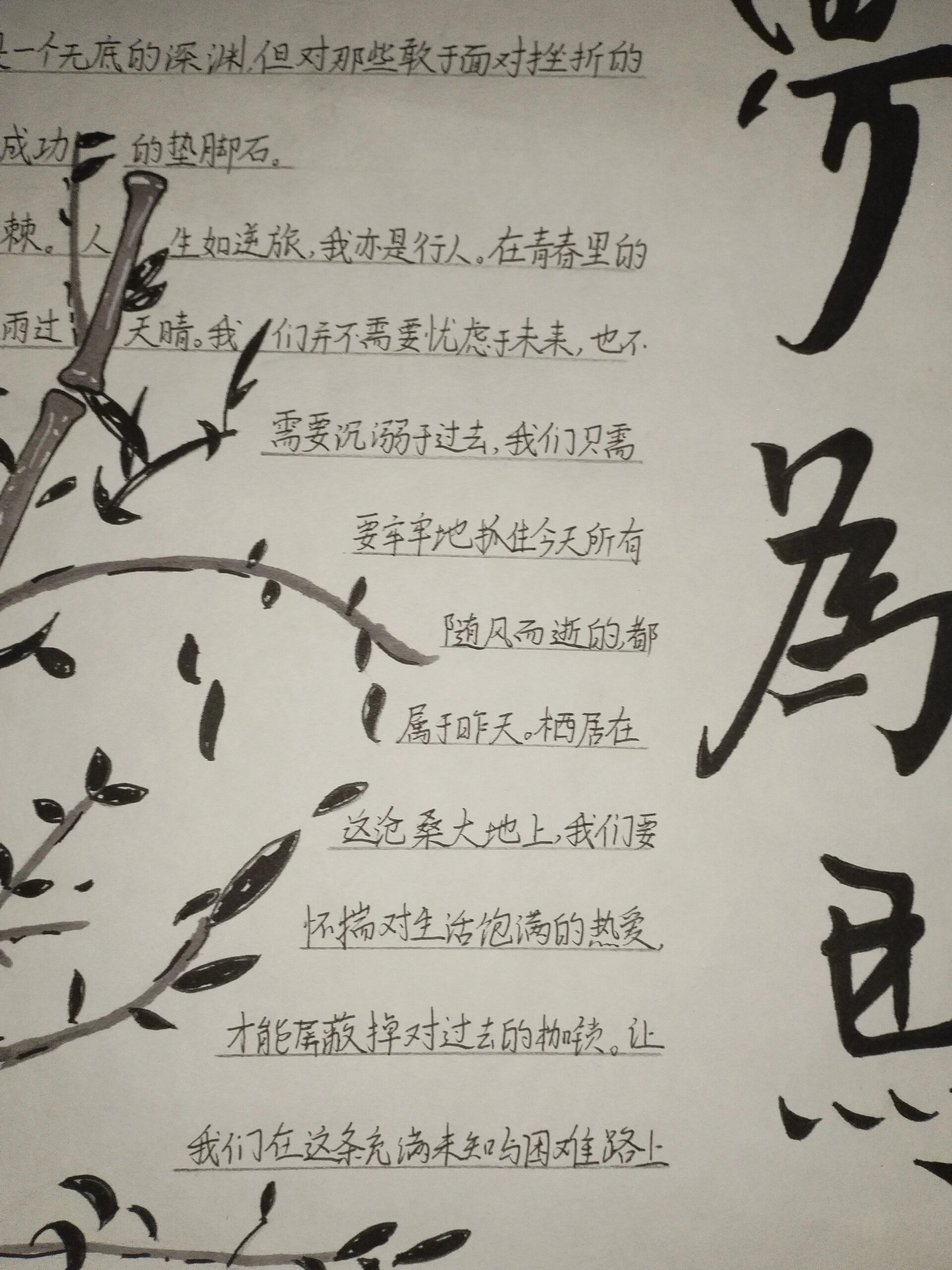 "以梦为马,不负韶华"主题手抄报