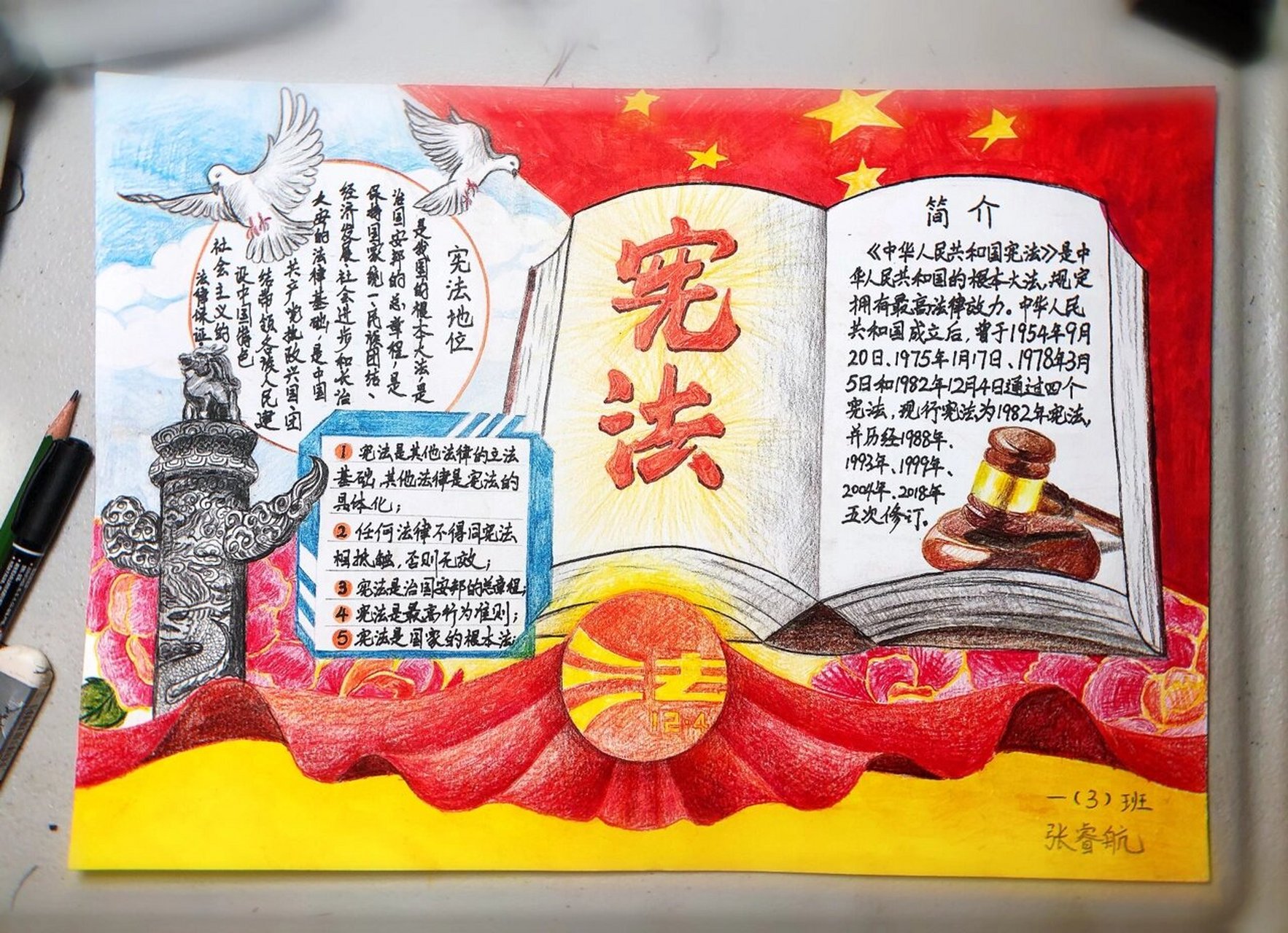 12.4宪法手抄报