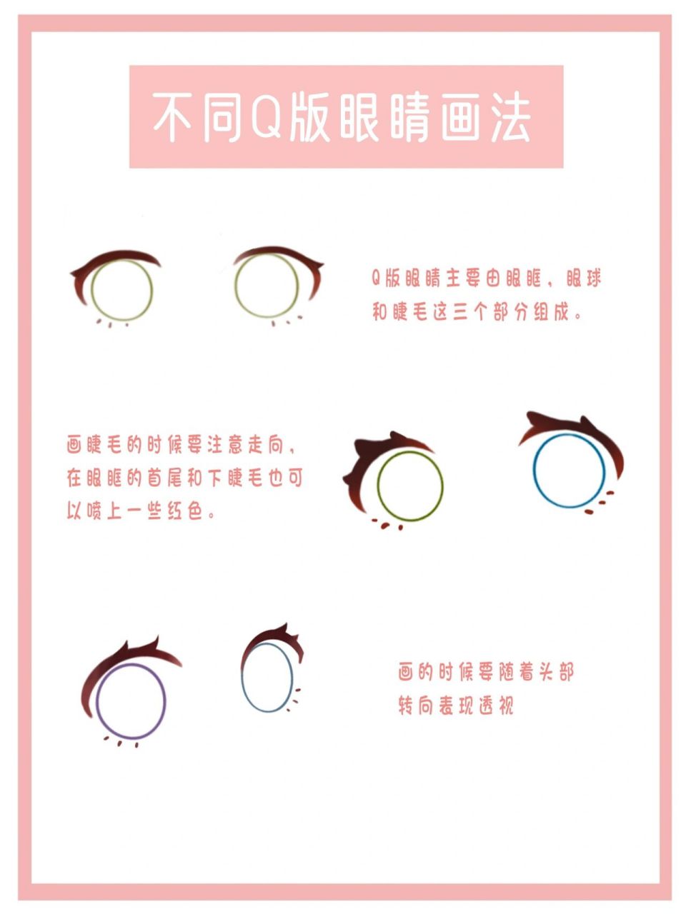 有手就行的q版眼睛画法|保姆级教程 有手就行的q版眼睛画法|保姆级