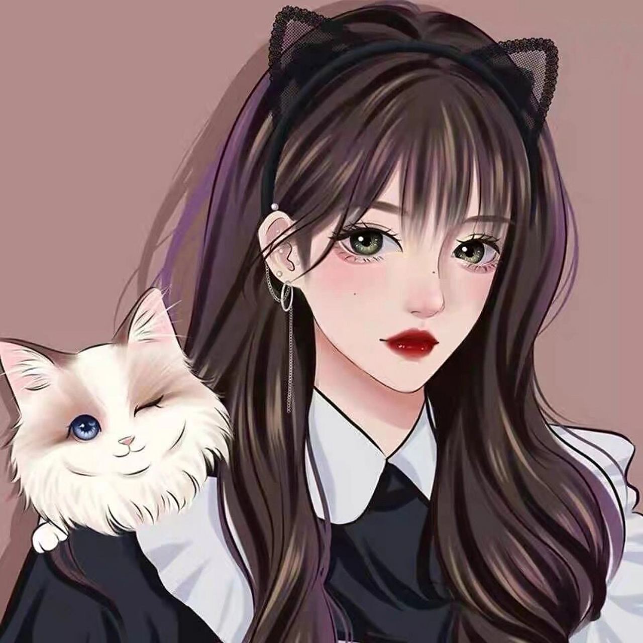 真人转动漫头像 手绘头像定制q版卡通情侣头像写实漫画插画真人照片