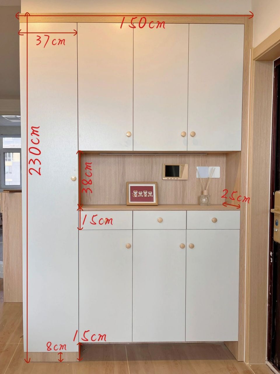 你们要的 超薄|极窄玄关鞋柜 附尺寸图 我家玄关地方巨窄进深23cm