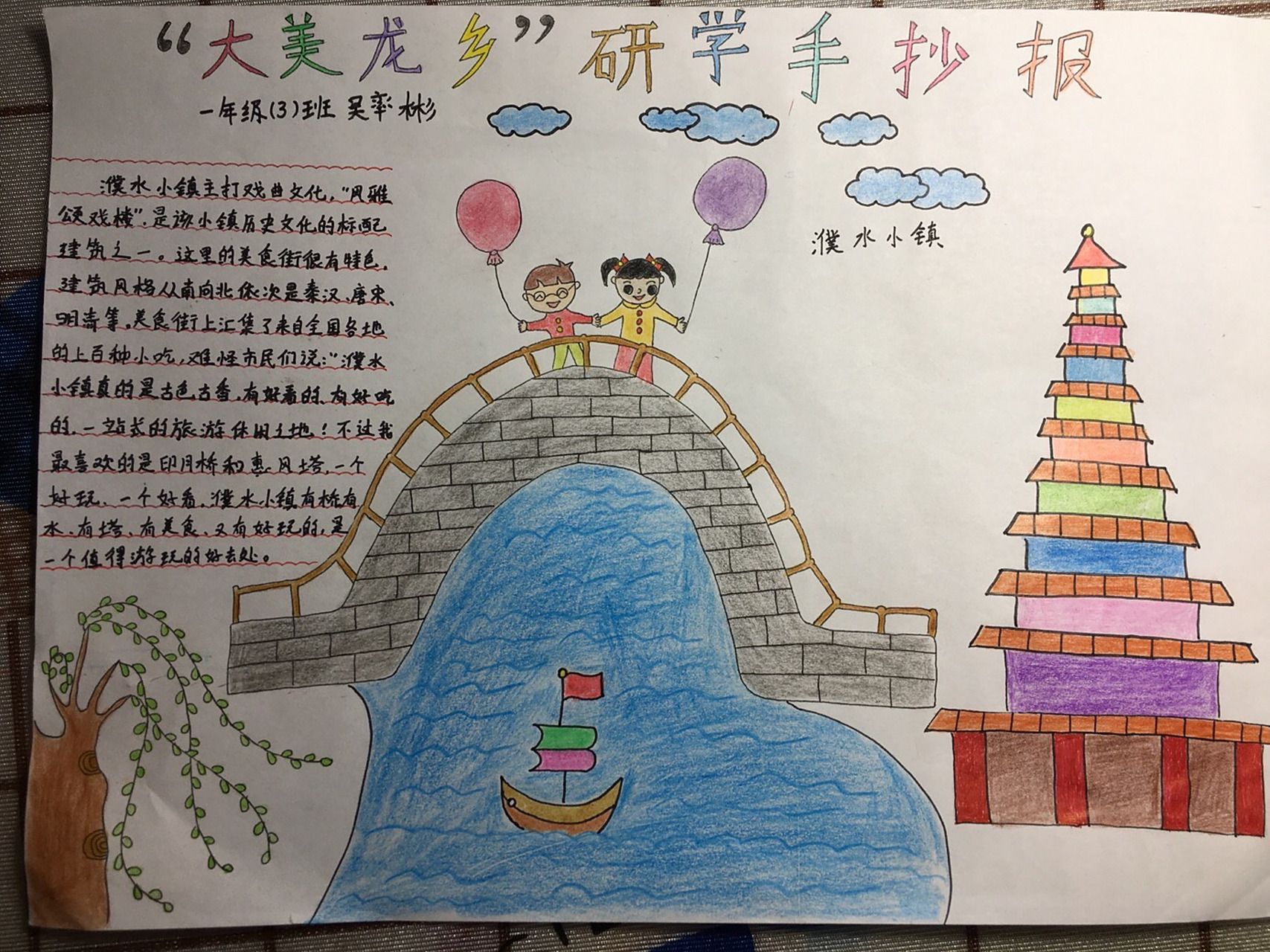 一年级"研学手抄报" 一年级"研学手抄报"