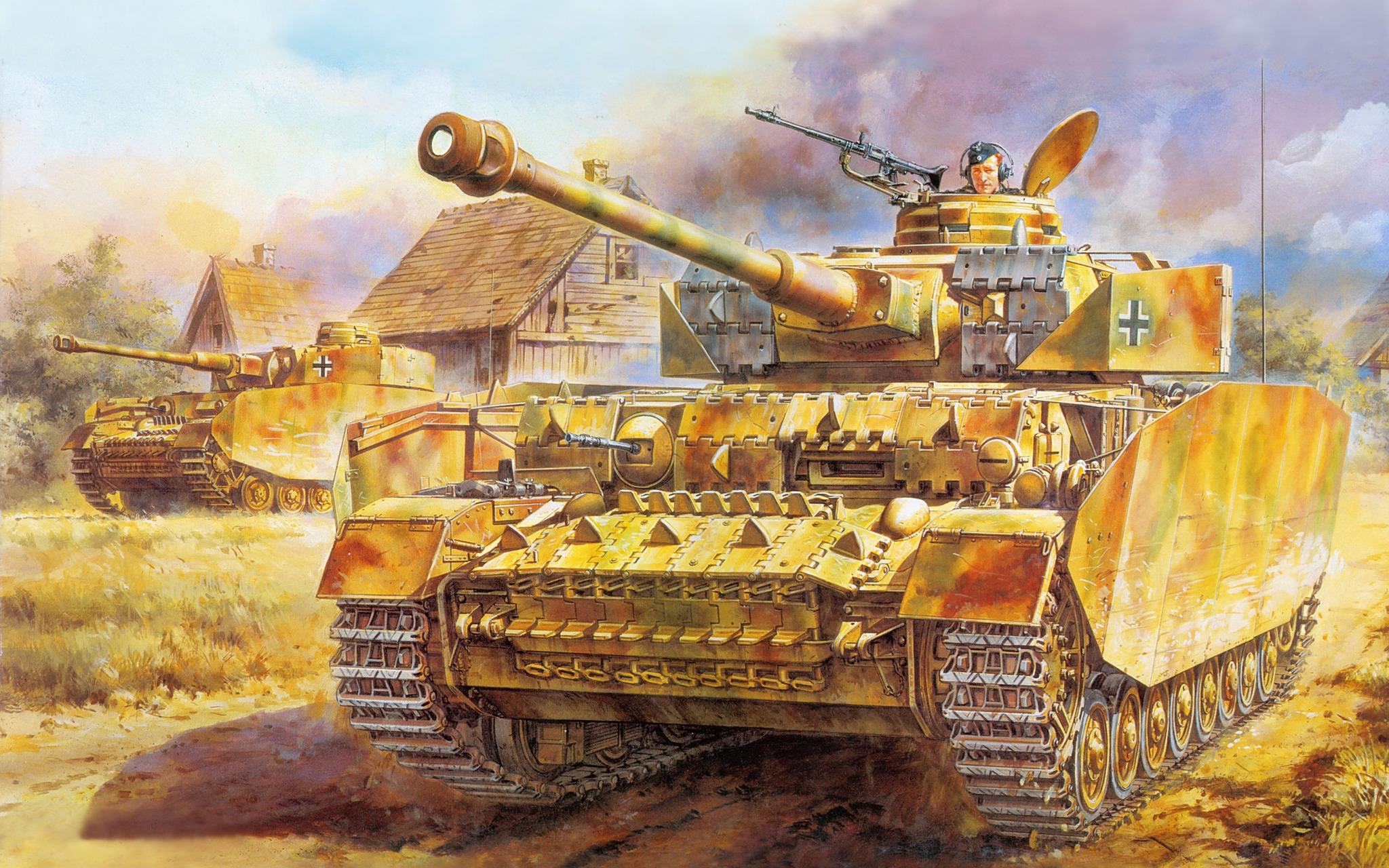 封绘上的4号中型坦克