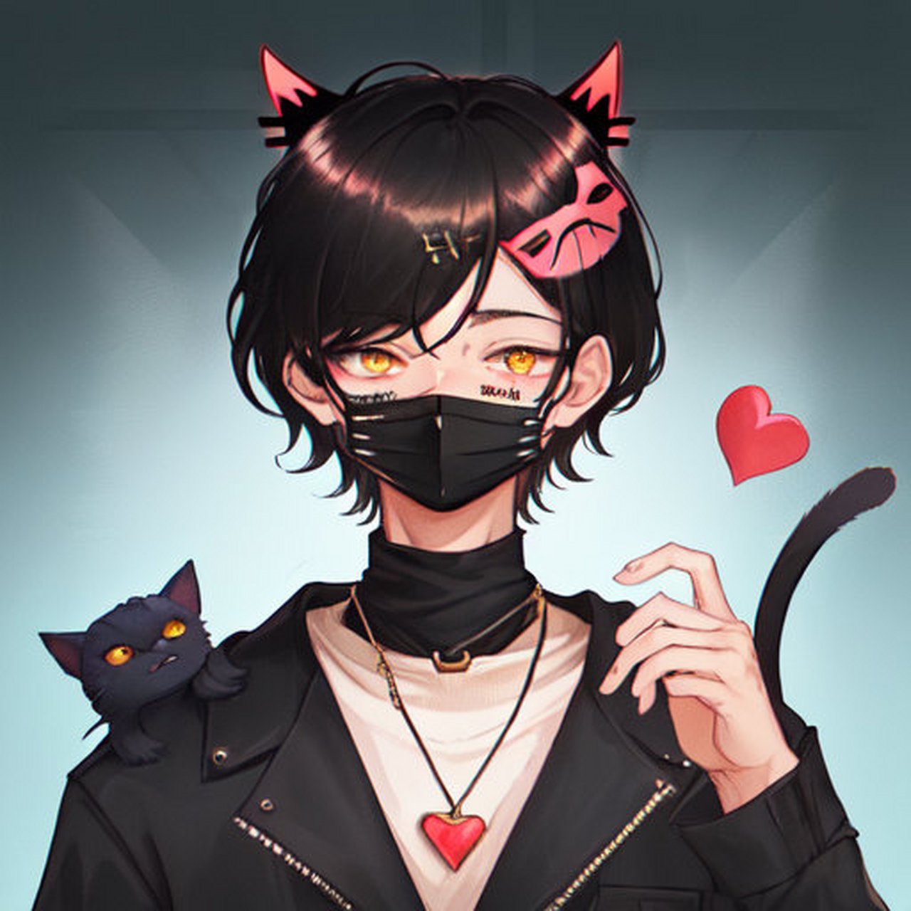 水友用ai画的黑心猫. 这tm.