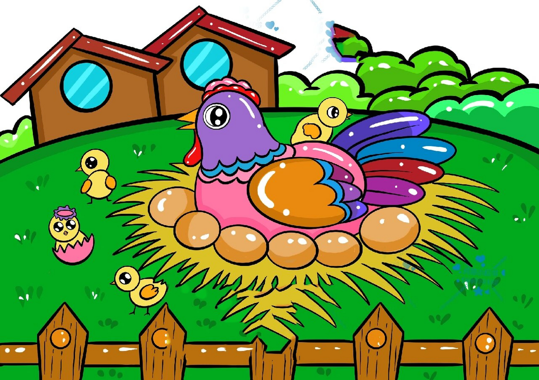 创意美术小鸡91母鸡儿童画 93关注,更新提醒中9595 93评论