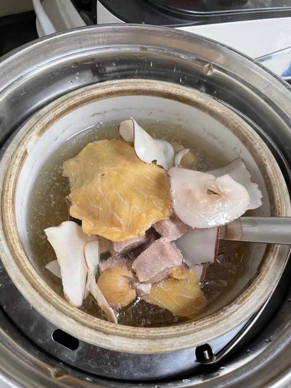 润肺化痰适合秋燥的季节 川贝 瘦肉 鳄鱼肉干 无花果干 海底椰放一起