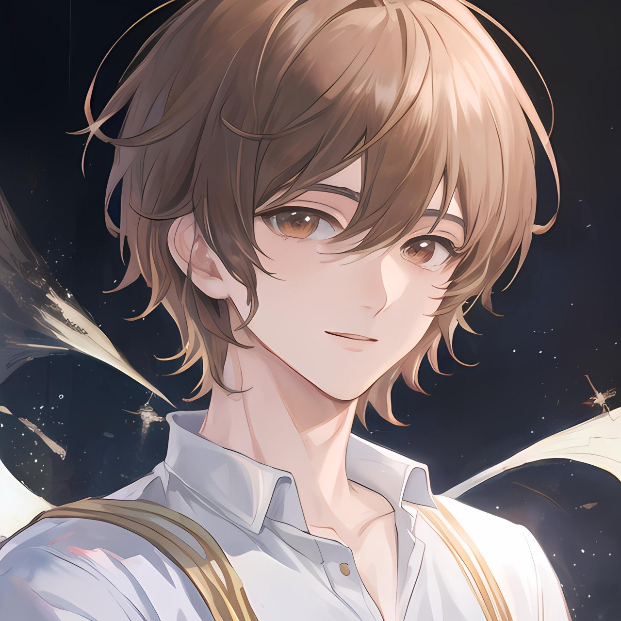 棕发男生头像分享