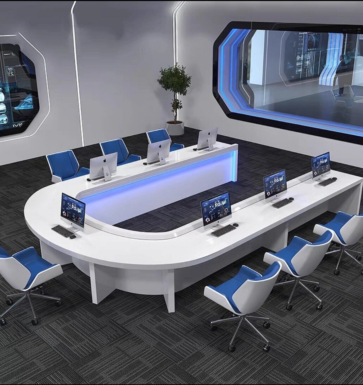 新款u型会议桌,烤漆会议桌定制 会议桌