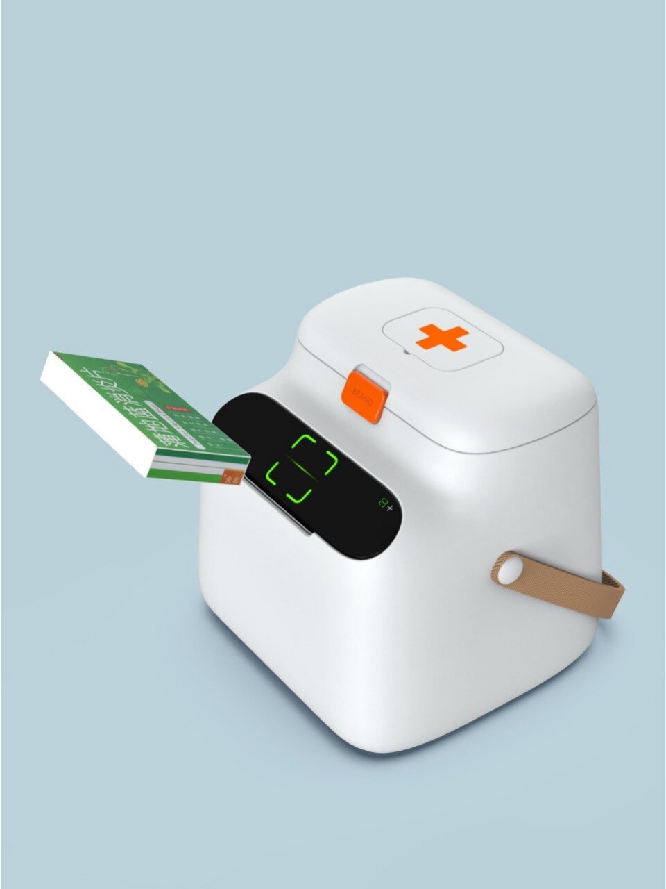 原创设计丨智能药箱 一款便携智能药箱, 方便储存应急药物, 药箱增加