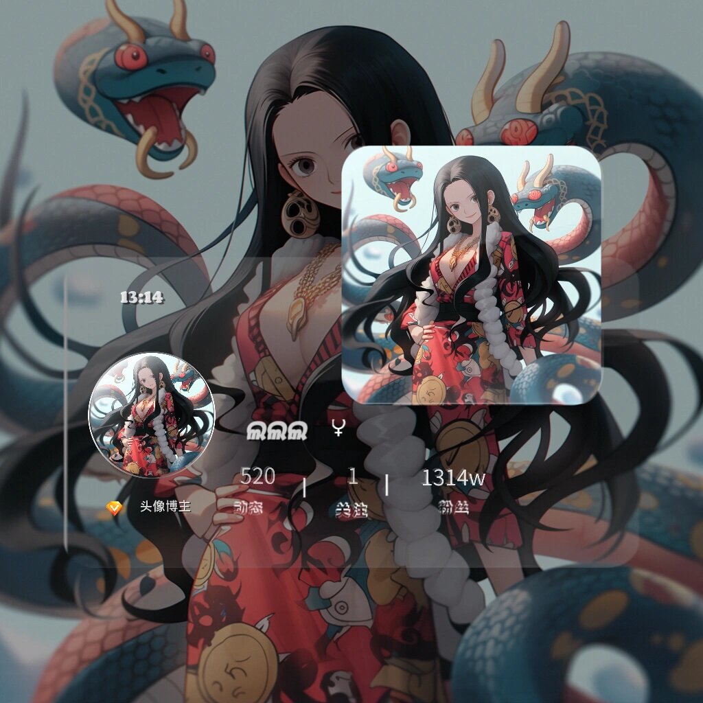 女帝头像|海贼王波雅61汉库克蛇姬q版头像