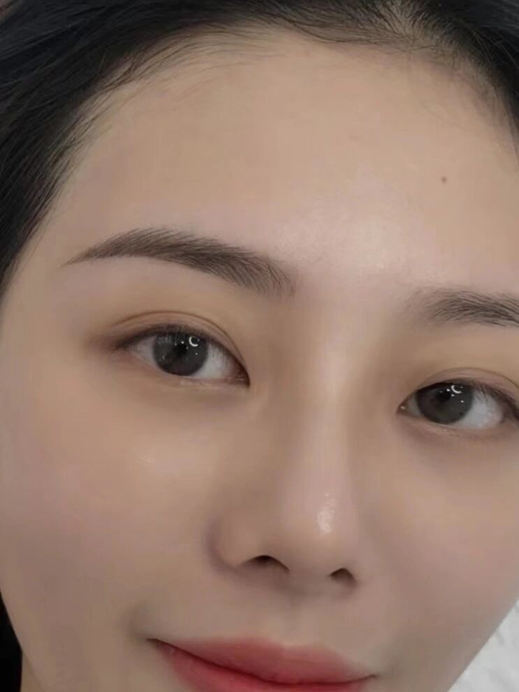 纹眉半永久体验的第七天效果!