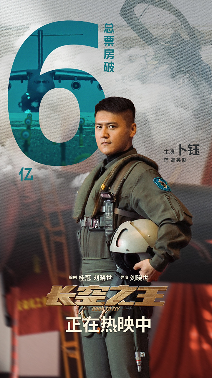 有笑有泪燃爽俱全,@卜钰 主演电影#长空之王# 累计票房破66615亿