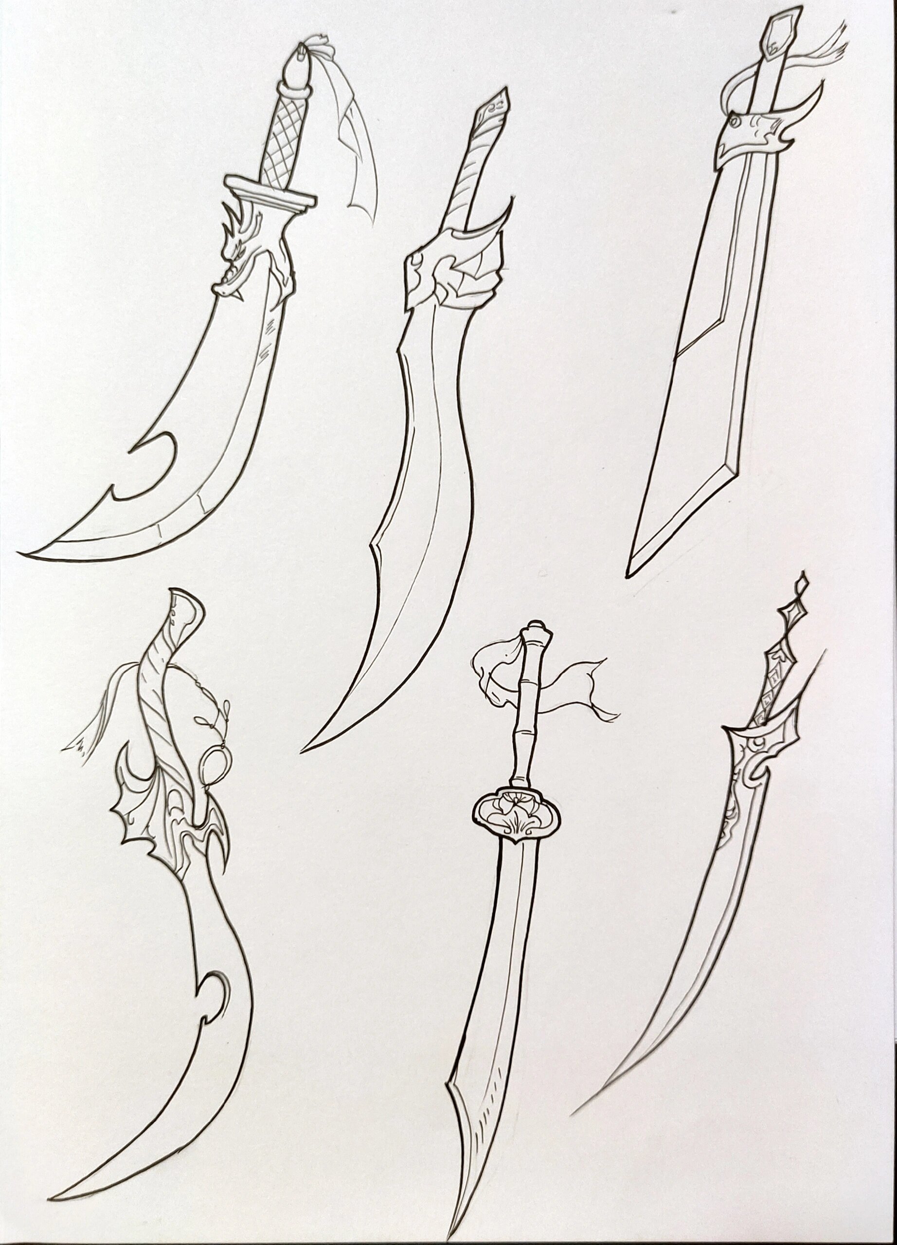 【手绘练习打卡】古风兵器之.刀