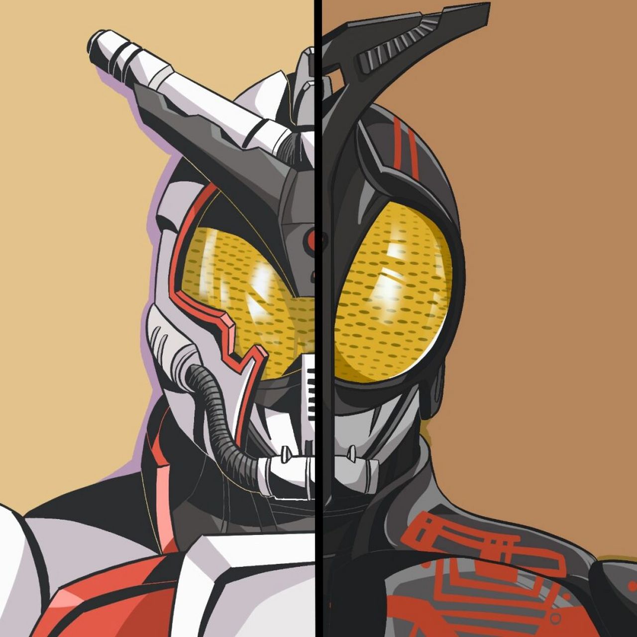 黑甲斗头像,有没有喜欢黑甲斗皮套的,下面站队 #procreate# #画画