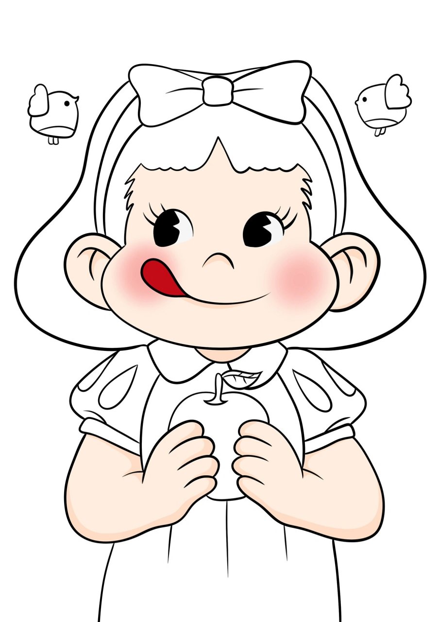 卡通简笔画|白雪公主