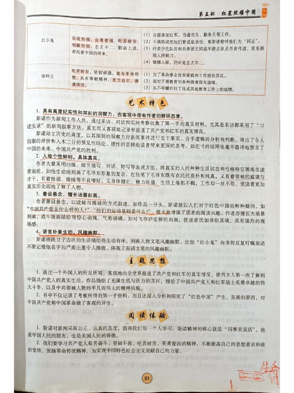 红星照耀中国-人物形象  说好今天更就一定更!