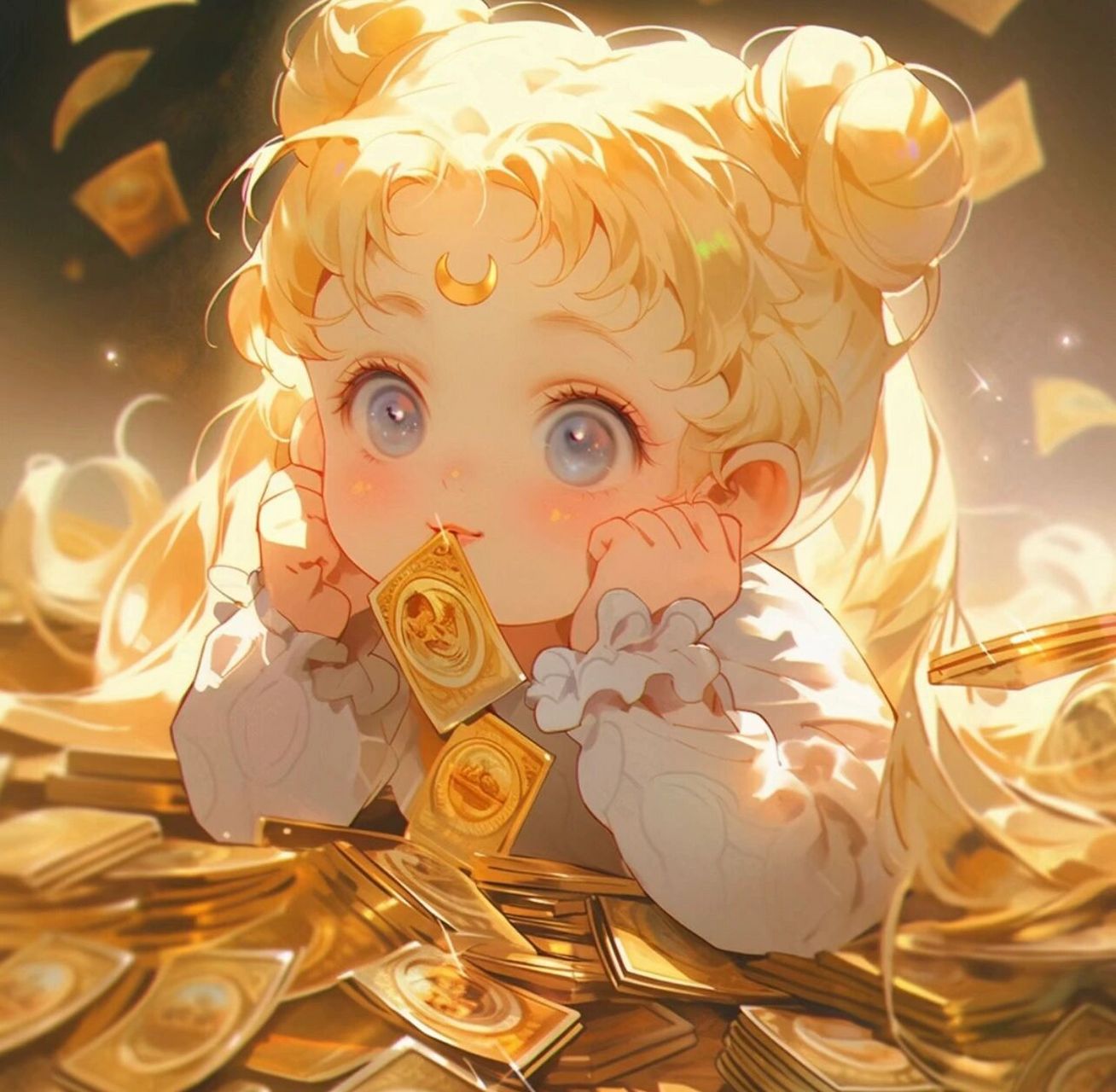 何以解忧,唯有暴富/动漫女头像 人生所何求,自由和财富