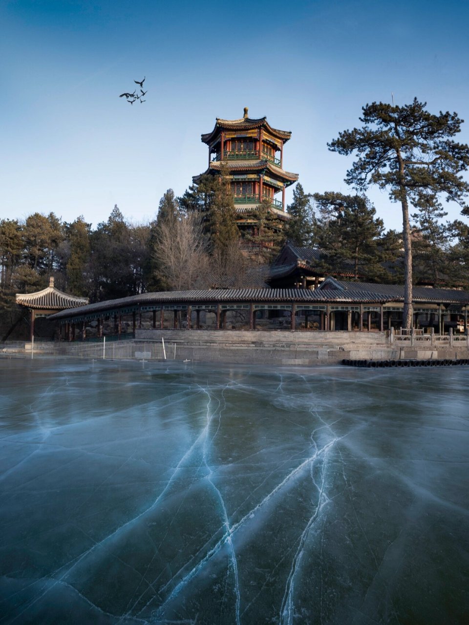 避暑山庄图片雪景图片