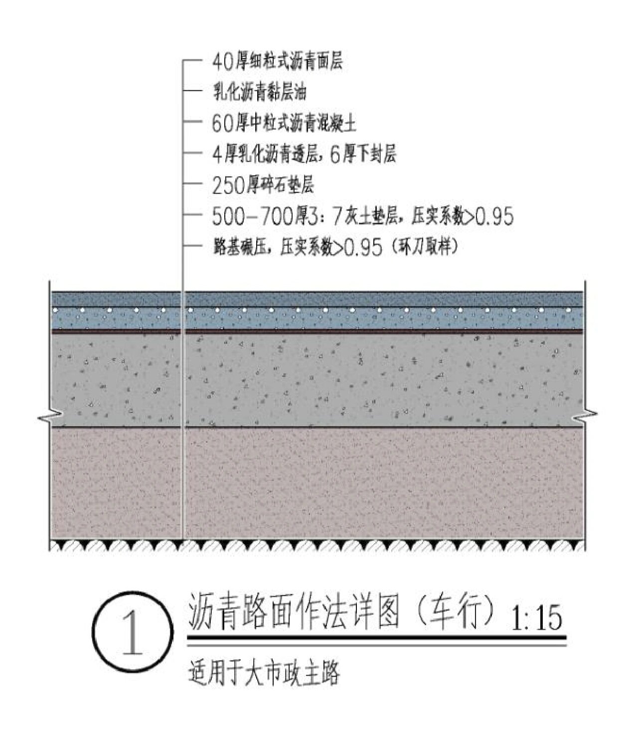 沥青混凝土路面做法图片