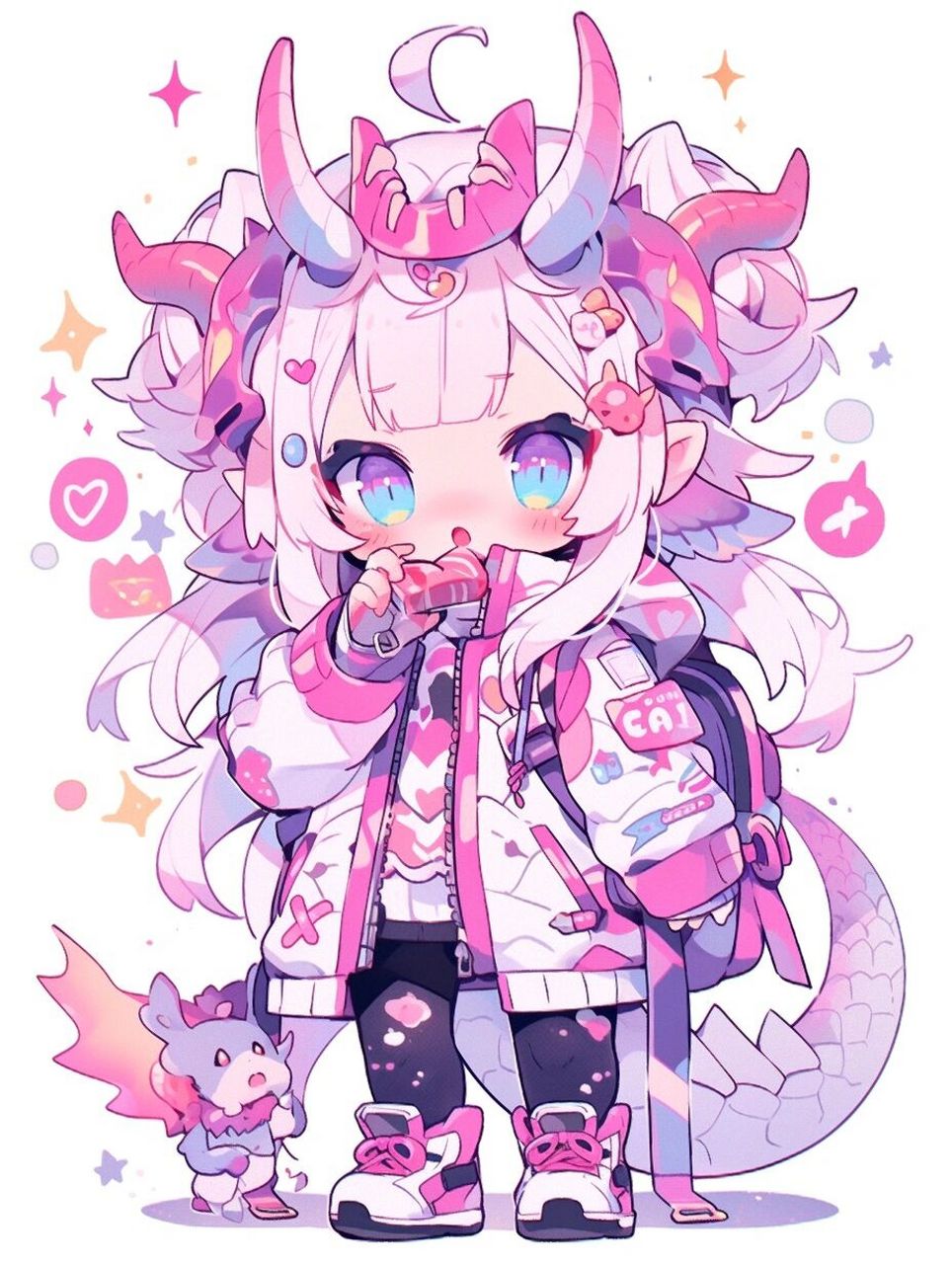 q版龙拟人小萝莉  夏日滤镜