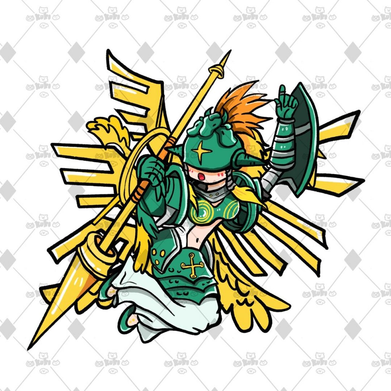 客单:座天使兽 #数码宝贝# 数码宝贝新世纪 #座天使兽# #天女兽