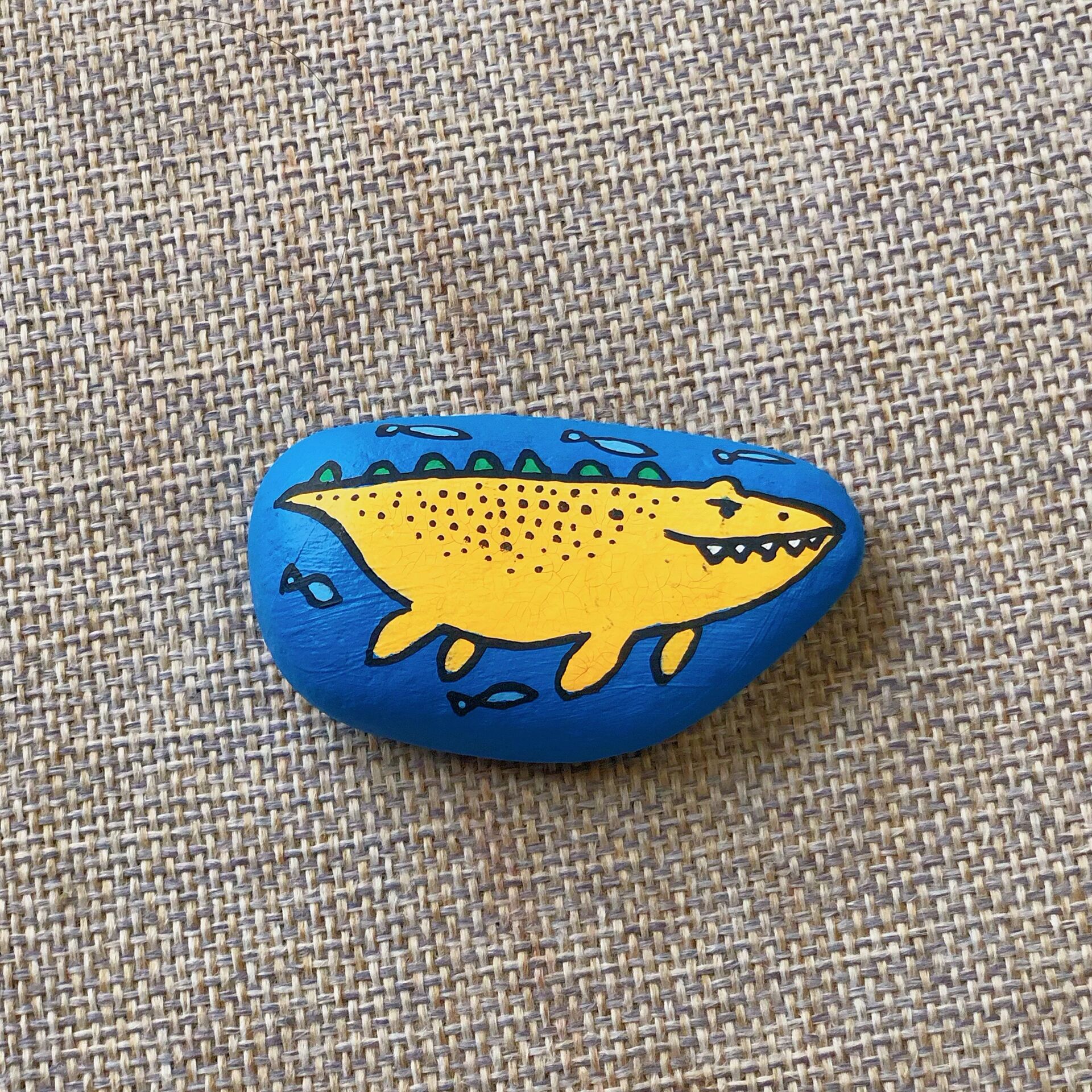 简笔画|石头画|恐龙 画画治愈着心情,又是色彩缤纷的一天～快来和我一