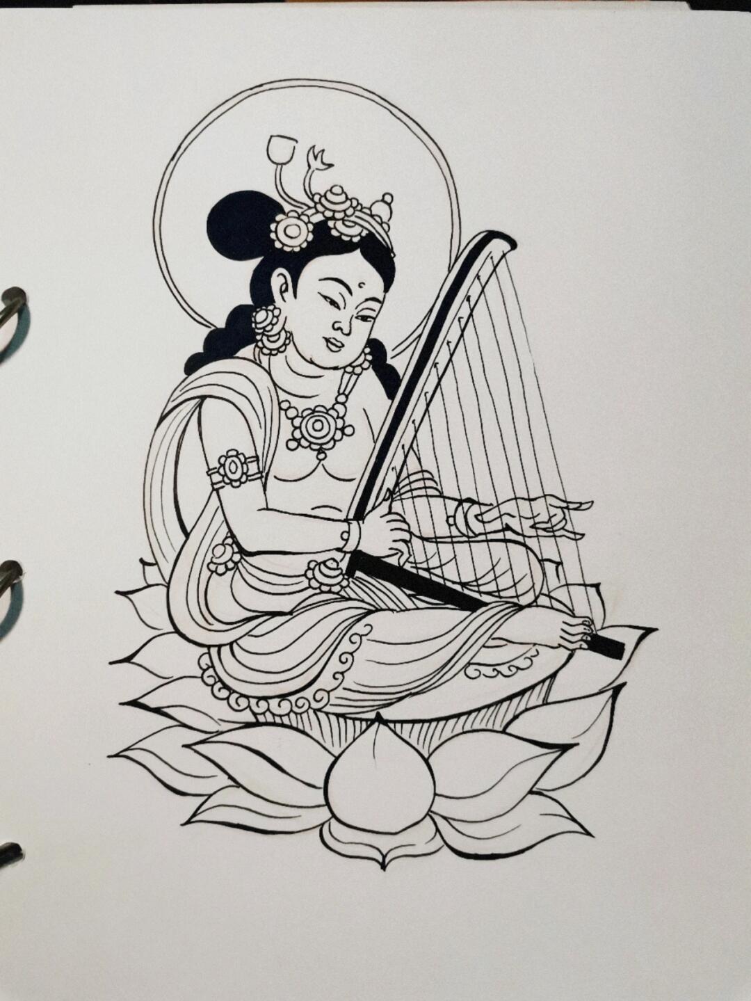 敦煌壁画线稿临摹