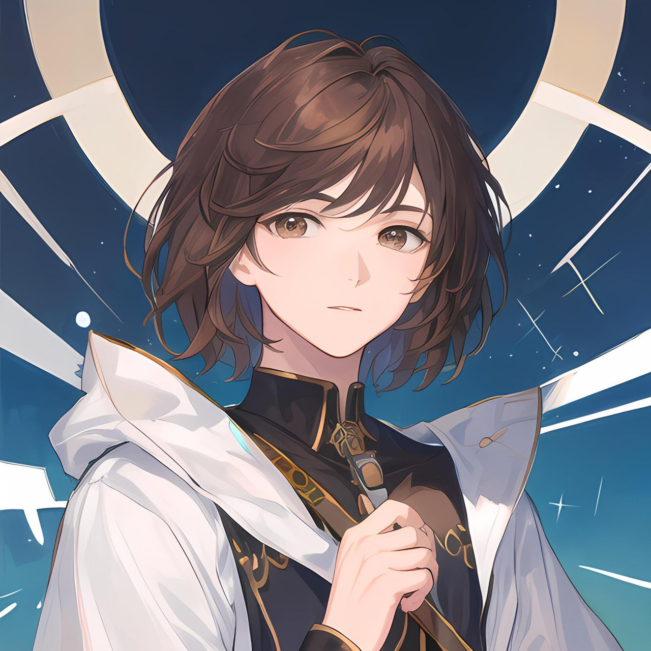 棕发男生头像分享