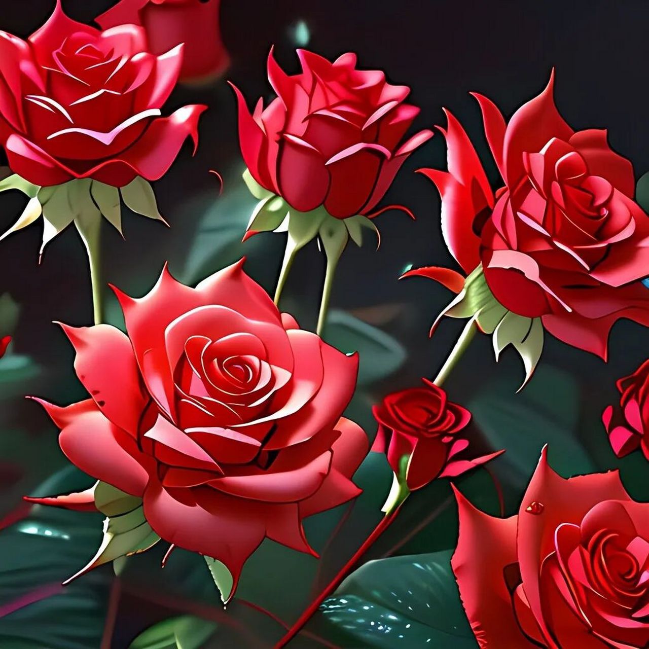 适合头像的玫瑰花 适合头像的玫瑰花 花卉系列头像,满屏的红玫瑰,太