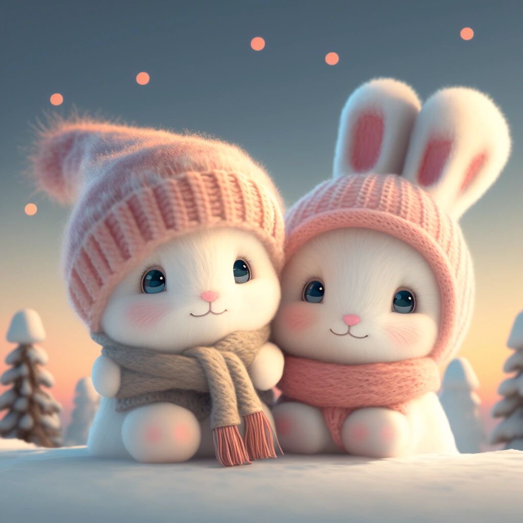 情侣萌图系列来了 冬天这么浪漫的季节想和你一起去看下雪,想一起堆