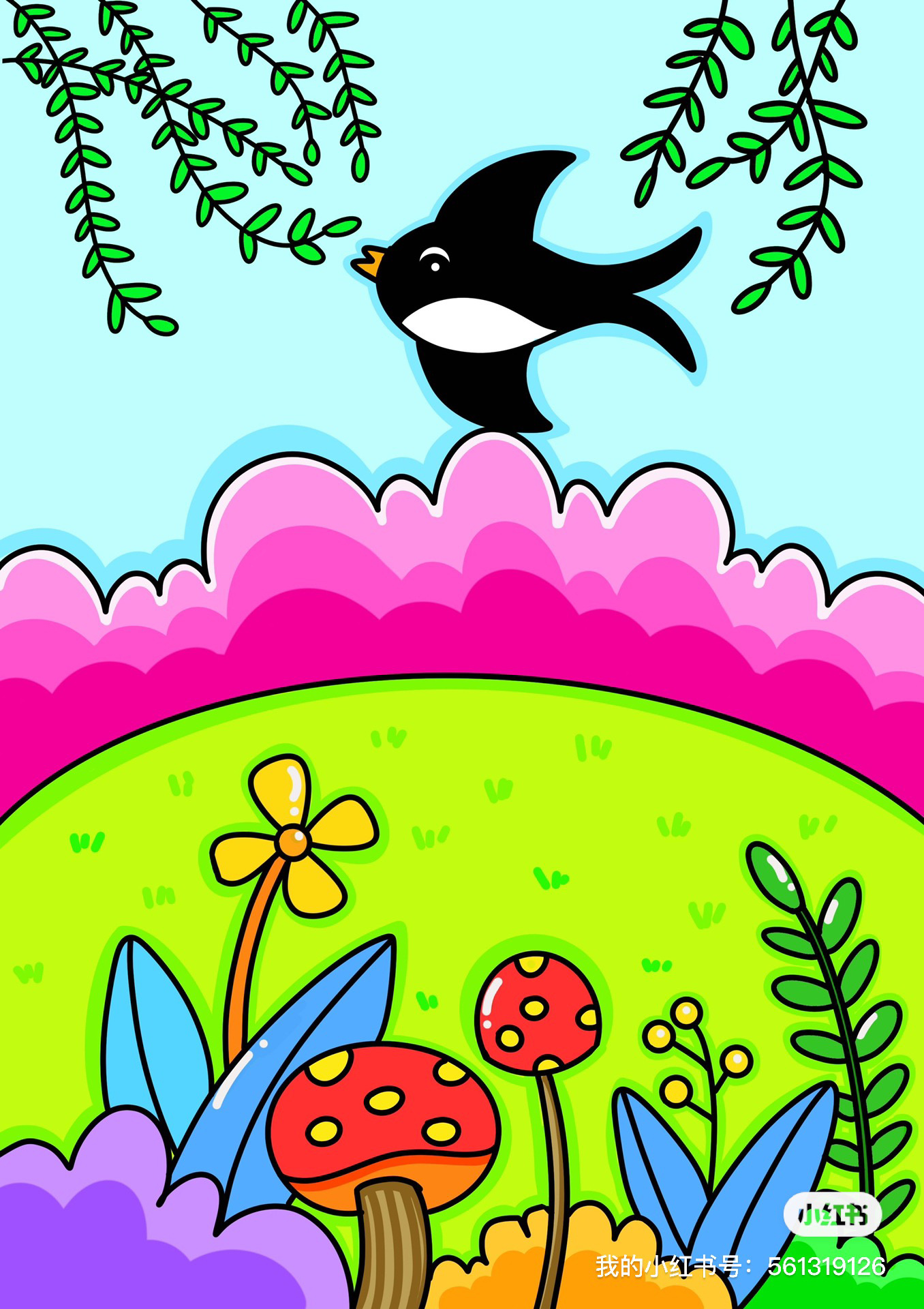 春天主题画 春天来了 创意画 儿童画 简笔画