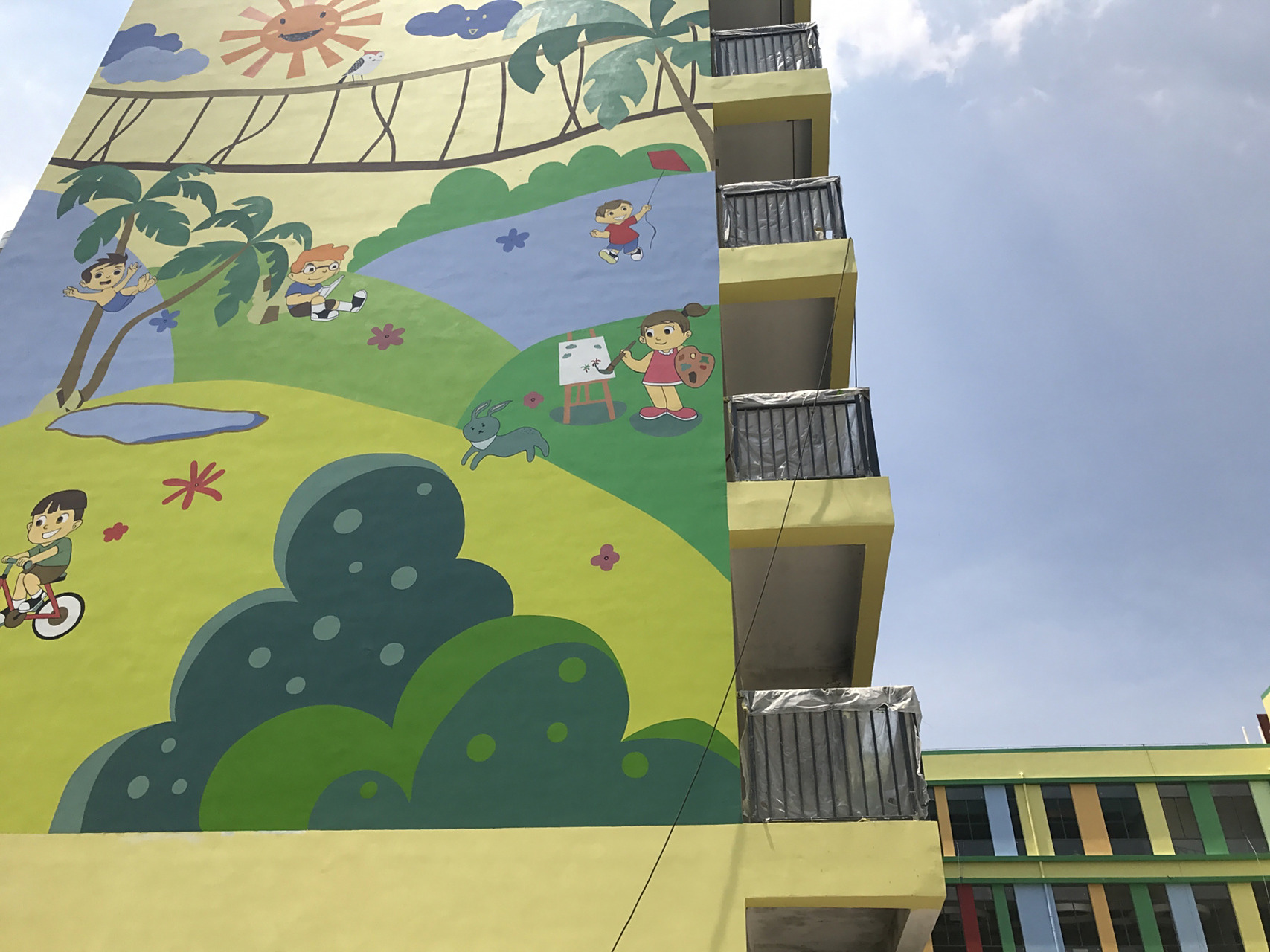 墙绘|幼儿园壁画手绘 文化墙手绘涂鸦喷绘 文化墙手绘 外墙涂鸦喷绘