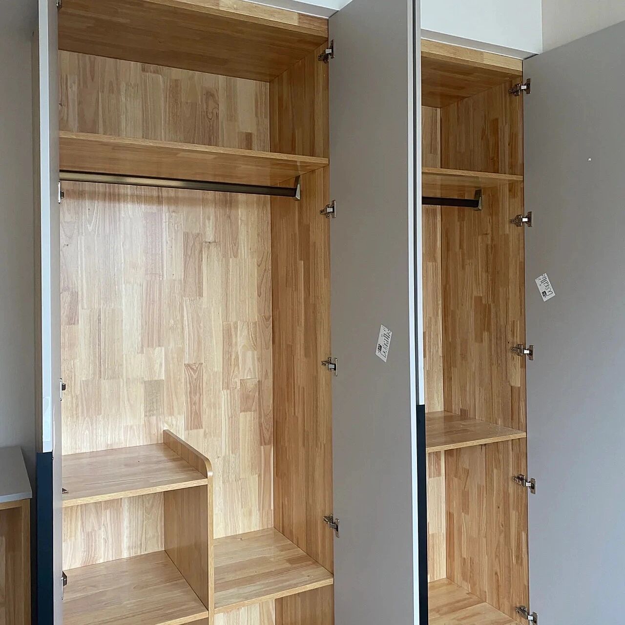 泰国橡胶木指接板做衣柜体 给大家推荐橡胶木实木uv板柜体板材 今天