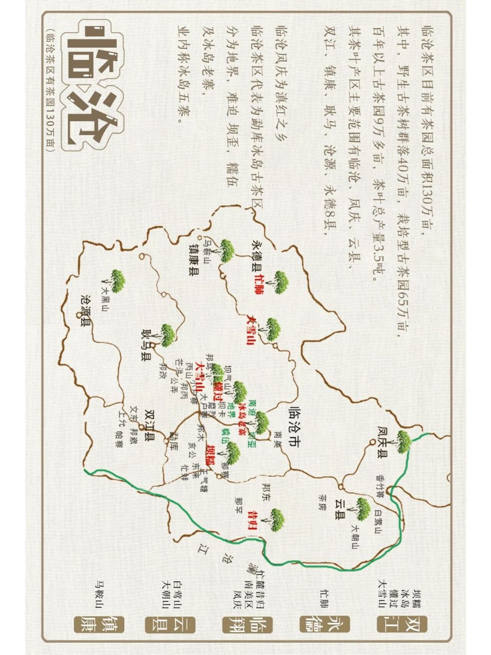 11566图了解普洱茶三大产区的各大山头 今天就帮大家捋一捋普洱茶